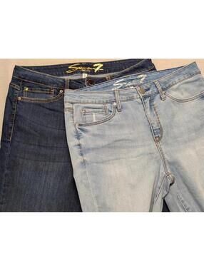 Seven7 Women's Sunset Bermuda Denim Shorts Bundle 2pk Size 12